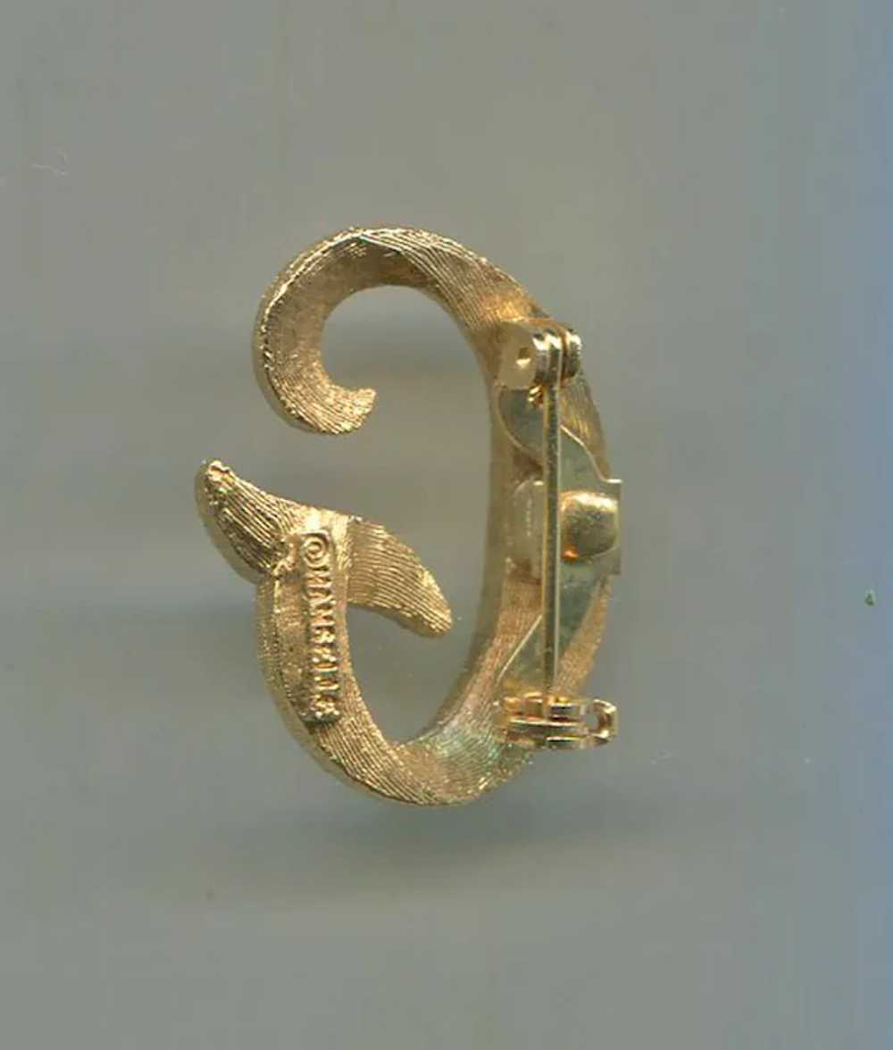 Mamselle Gold Tone Initial Pin, Letter G - image 2