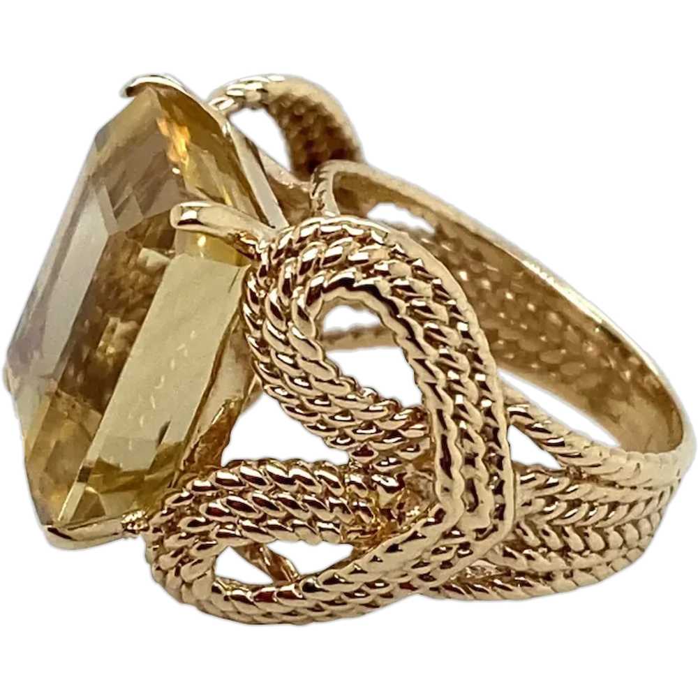 14k Yellow Gold Citrine Ring - image 1