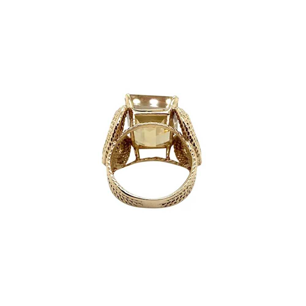 14k Yellow Gold Citrine Ring - image 3