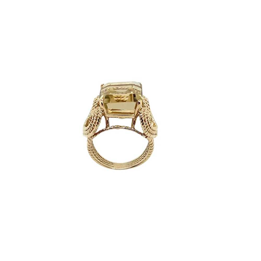 14k Yellow Gold Citrine Ring - image 4