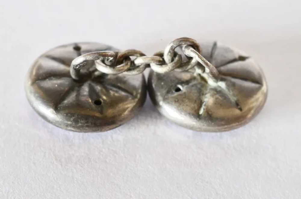 Cufflinks, silver (800)/enamelled, early 1900s. - image 6