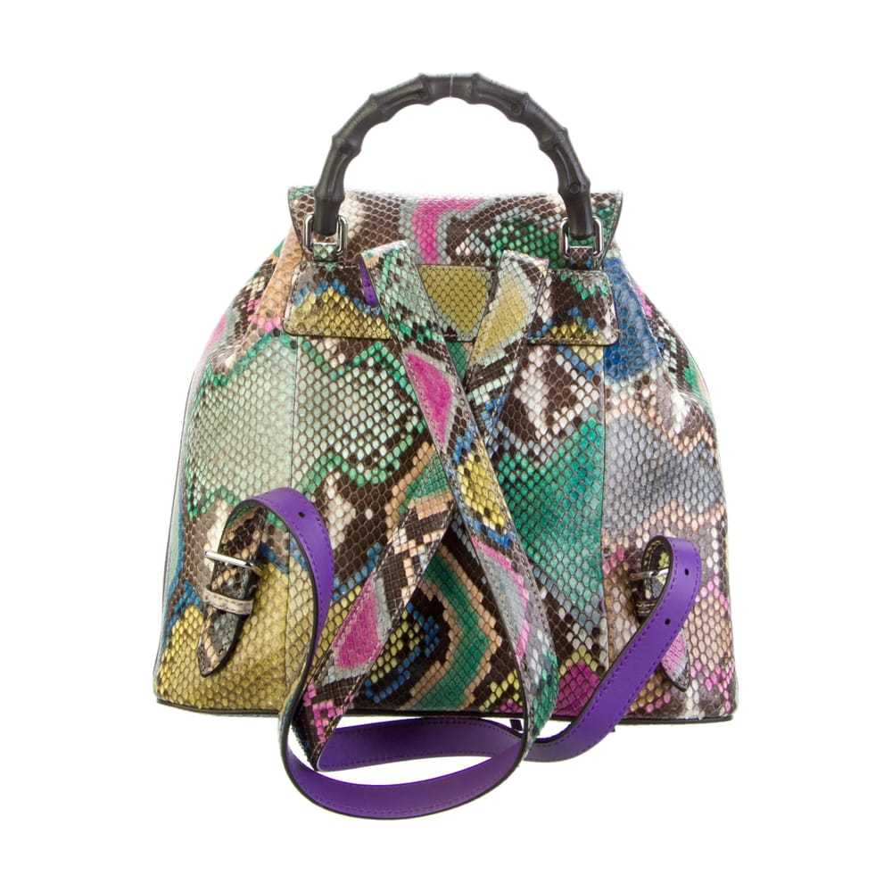 Gucci Bamboo Tassel python backpack - image 2
