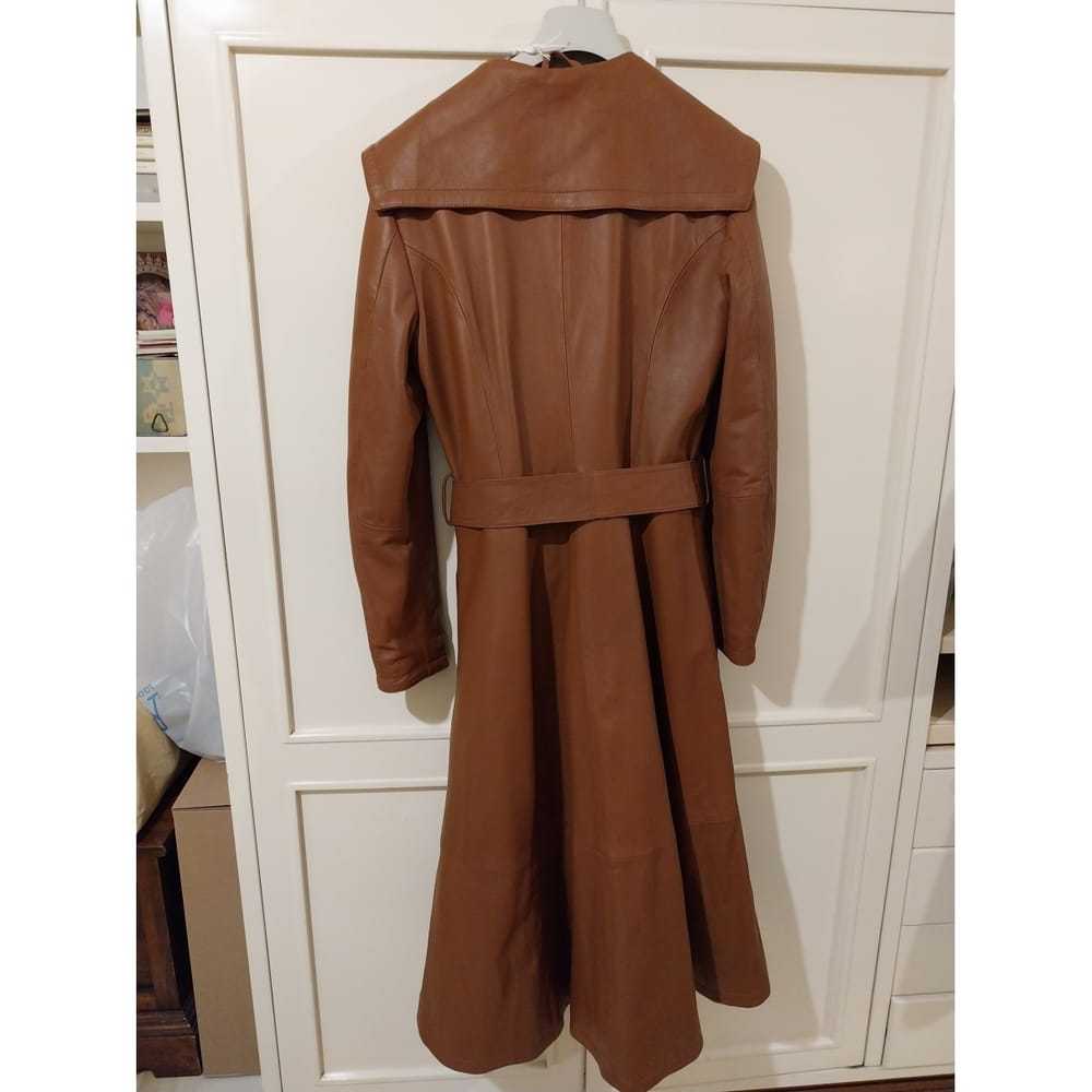 8 by Yoox Leather coat - image 3