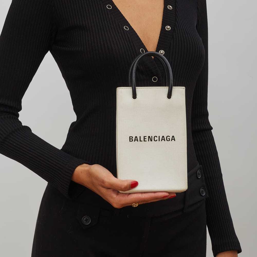Balenciaga Shopping Phone Holder leather handbag - image 9