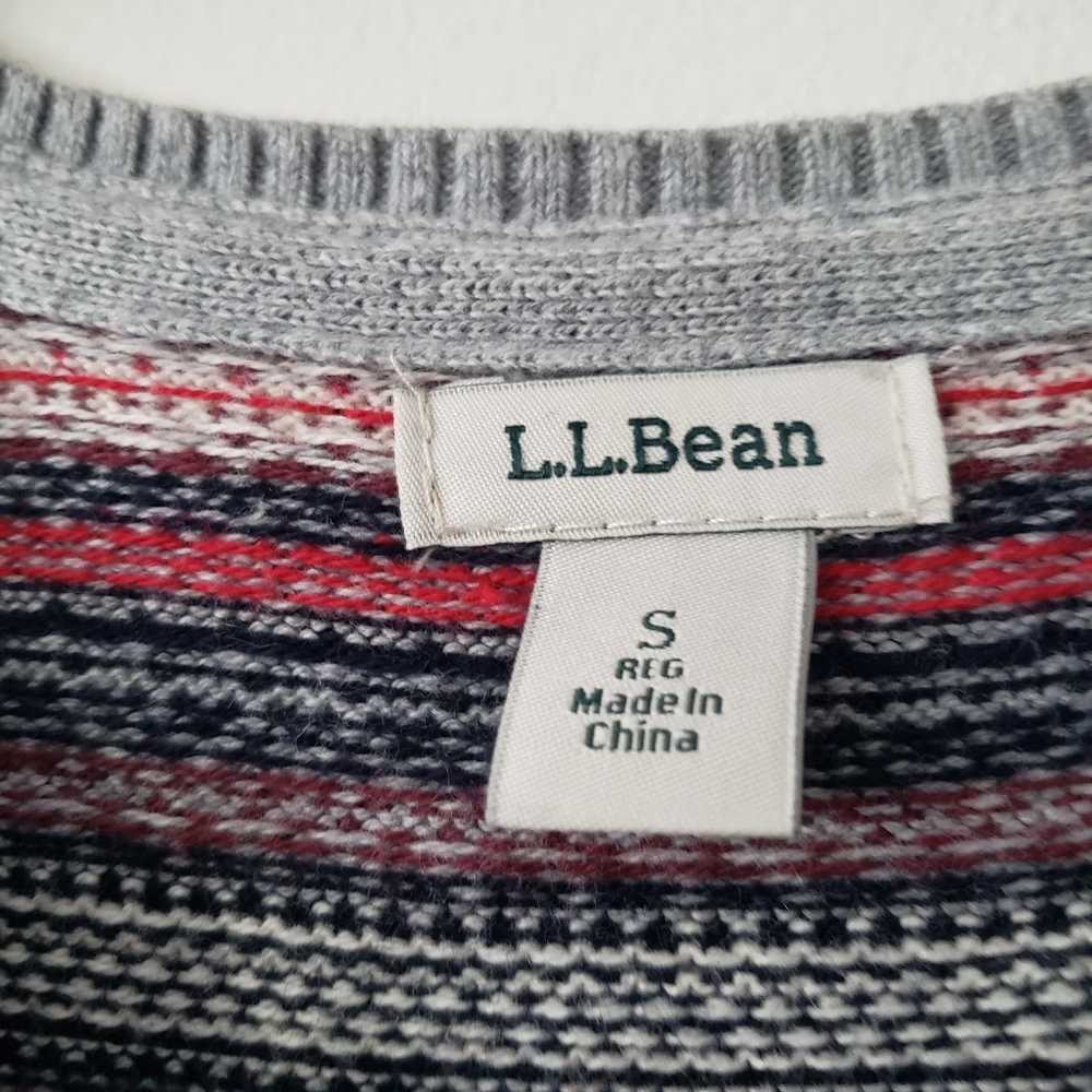 L.L. Bean Cotton Cashmere Blend Fair Isle Cardiga… - image 4