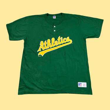 Oakland Athletics Vintage 90s Russell Green Short Sleeve Mesh