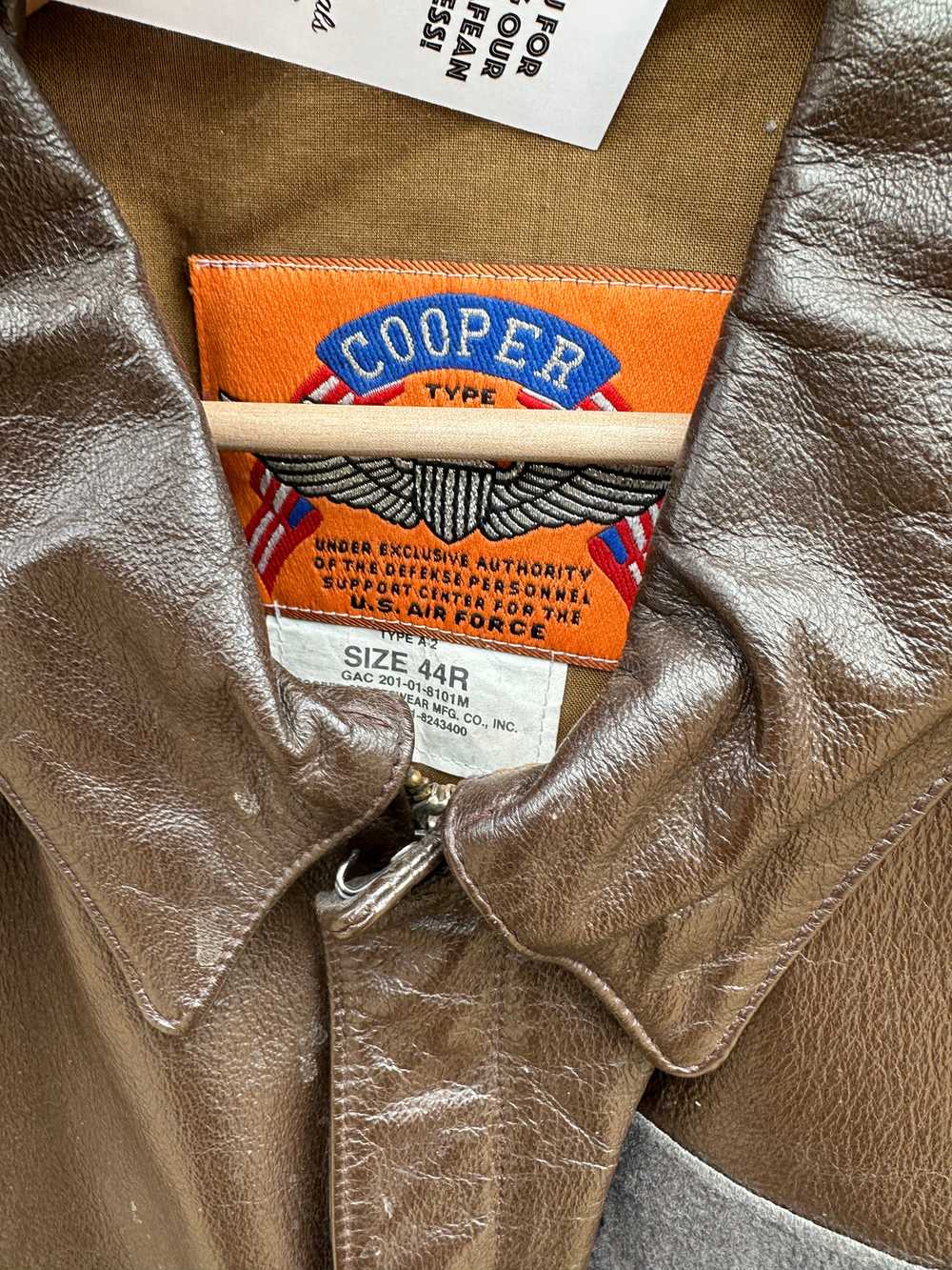 Cooper A-2 Leather Authentic Flight Jacket - 44R - image 3