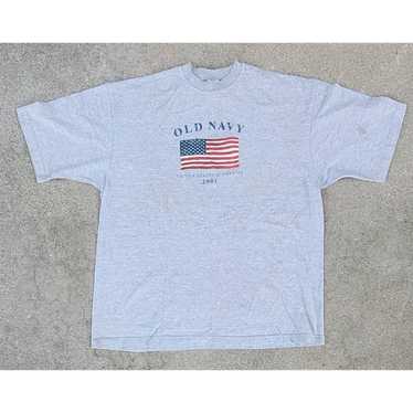 VTG 1990s Old Navy American Flag Long Sleeve Shirt USA - Men’s Med Free  Shipping