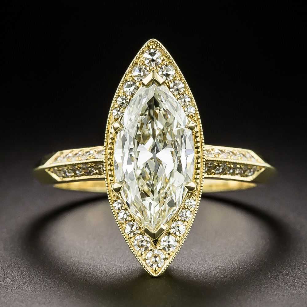 Lang Collection 1.44 Carat Marquise-Cut Diamond E… - image 1