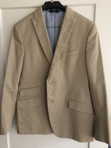 Banana Republic BR Monogram Gray Micro-Stripe Wool Blend Suit Jacket Sz 44 L