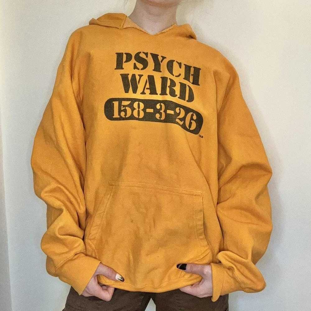 Vintage Psych ward escapee orange hoodie - image 1