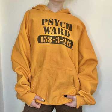 Vintage Psych ward escapee orange hoodie - image 1