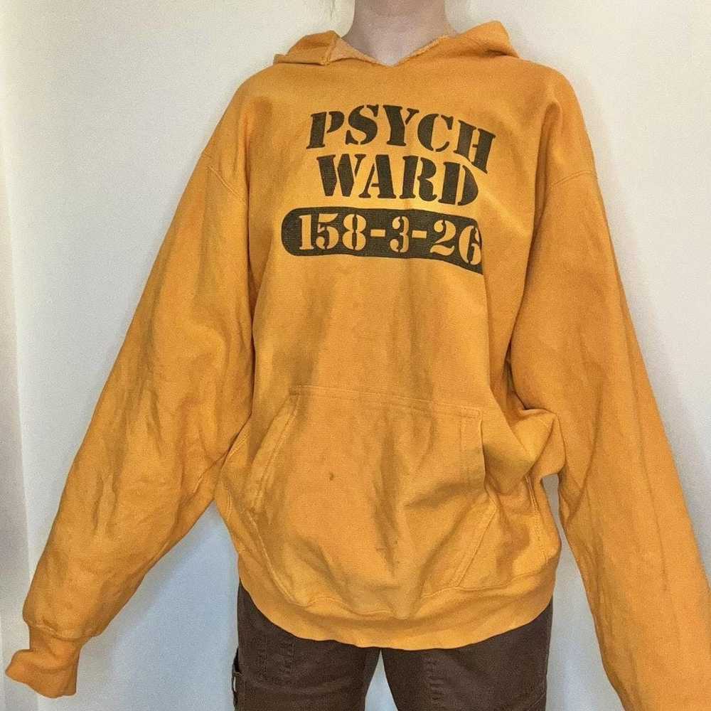 Vintage Psych ward escapee orange hoodie - image 2