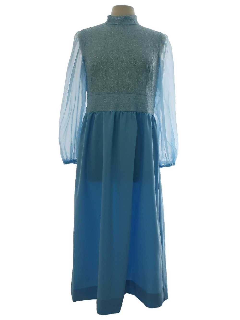 1970's Mod Prom or Cocktail Maxi Dress - image 1