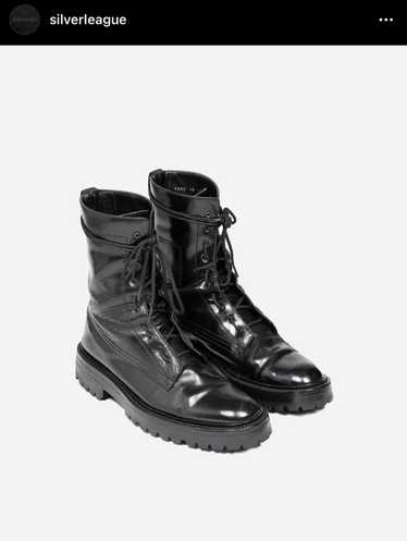 CHRISTIAN DIOR Brushed Calfskin Rubber Dioriron Boots 38 Off White