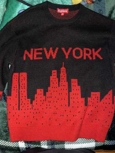 Supreme Supreme New York Knit Sweater (Red/Black) 