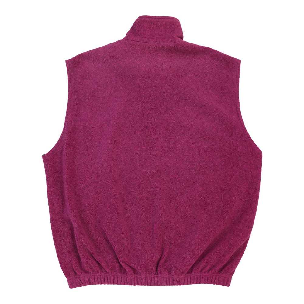 Vintage Asics Fleece Gilet - Large Purple Polyest… - image 2