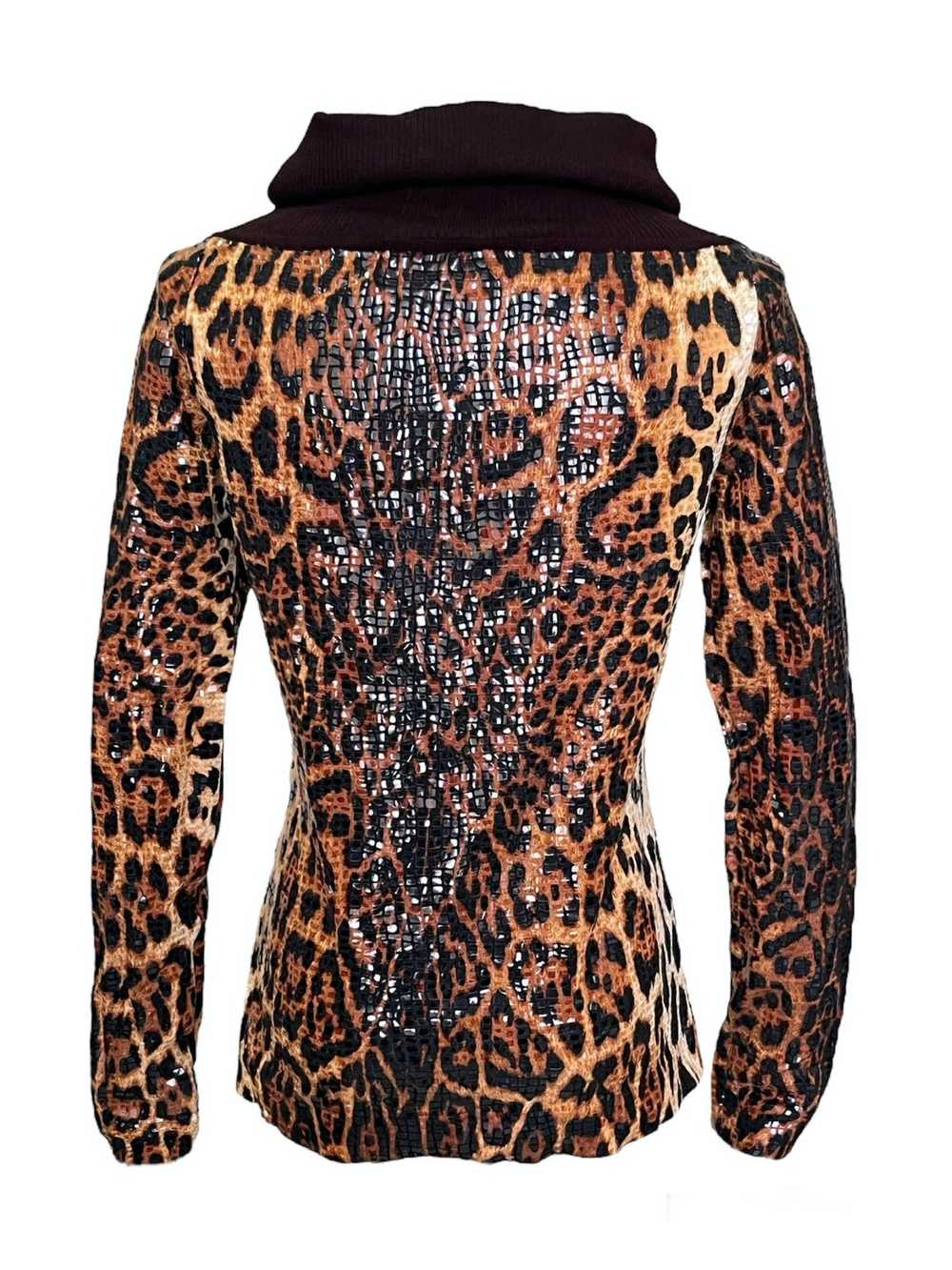 Dior Christian Dior Leopard Long Sleeve Brown Blo… - image 3