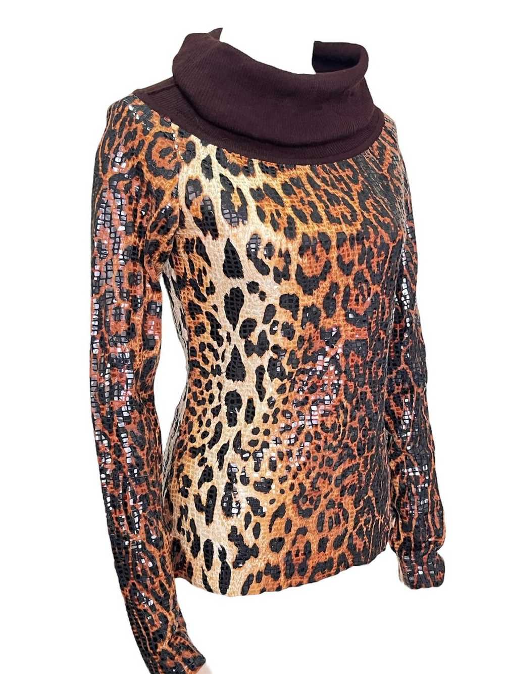 Dior Christian Dior Leopard Long Sleeve Brown Blo… - image 4