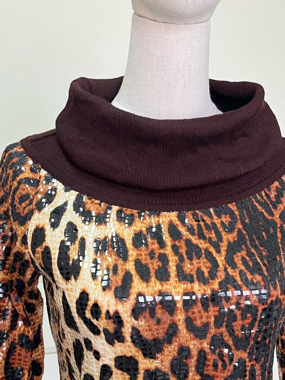 Dior Christian Dior Leopard Long Sleeve Brown Blo… - image 5