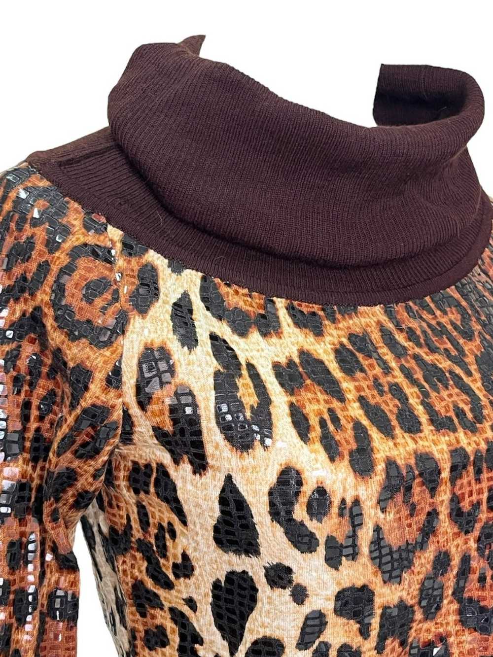 Dior Christian Dior Leopard Long Sleeve Brown Blo… - image 6