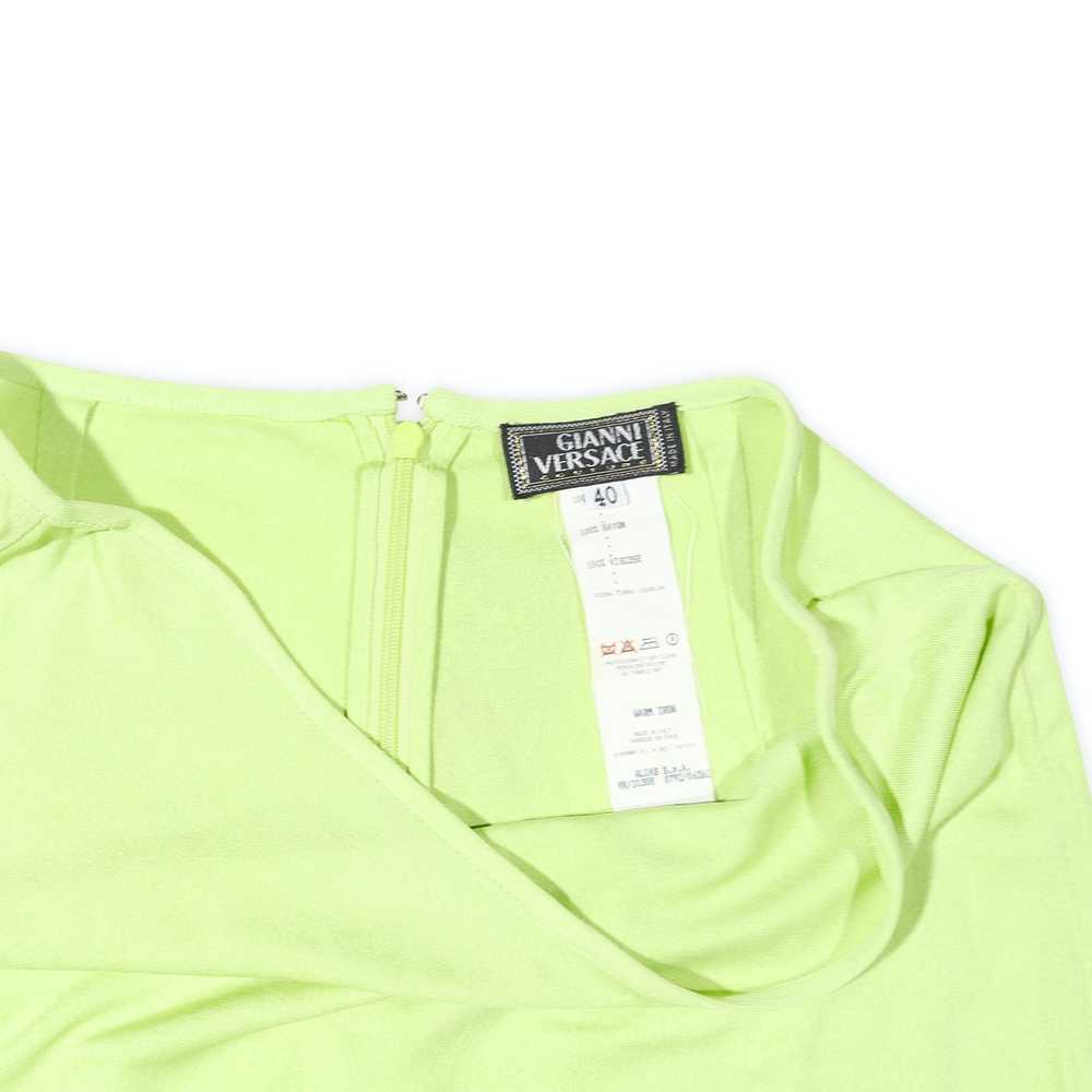 Gianni Versace SS98 Neon Green Rayon Skirt - image 6