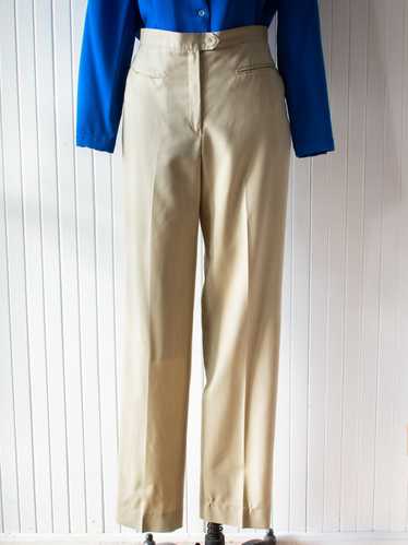 Vintage Mid-Rise Tan Trousers 28" Waist - image 1