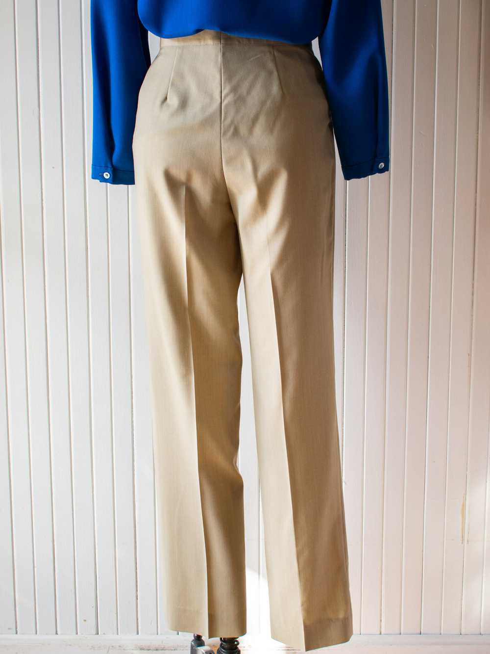 Vintage Mid-Rise Tan Trousers 28" Waist - image 2