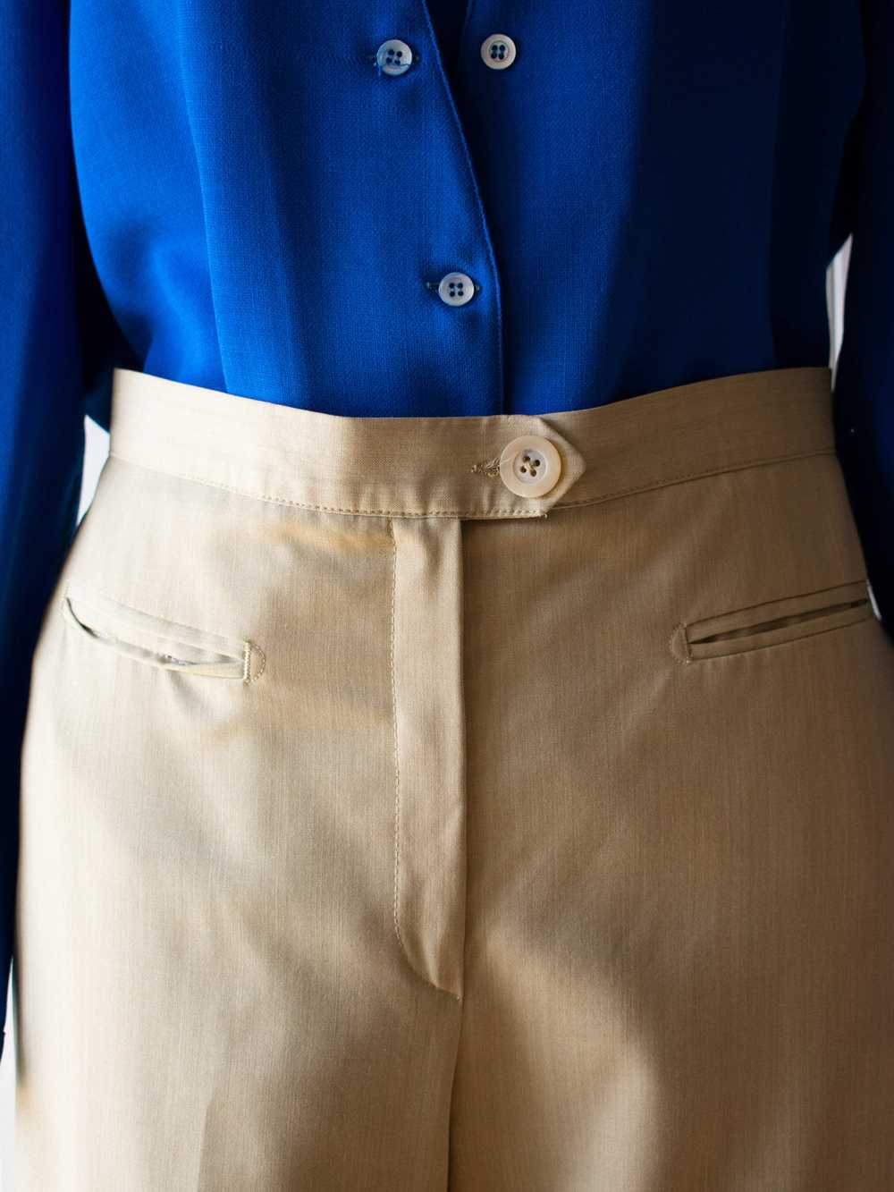 Vintage Mid-Rise Tan Trousers 28" Waist - image 3