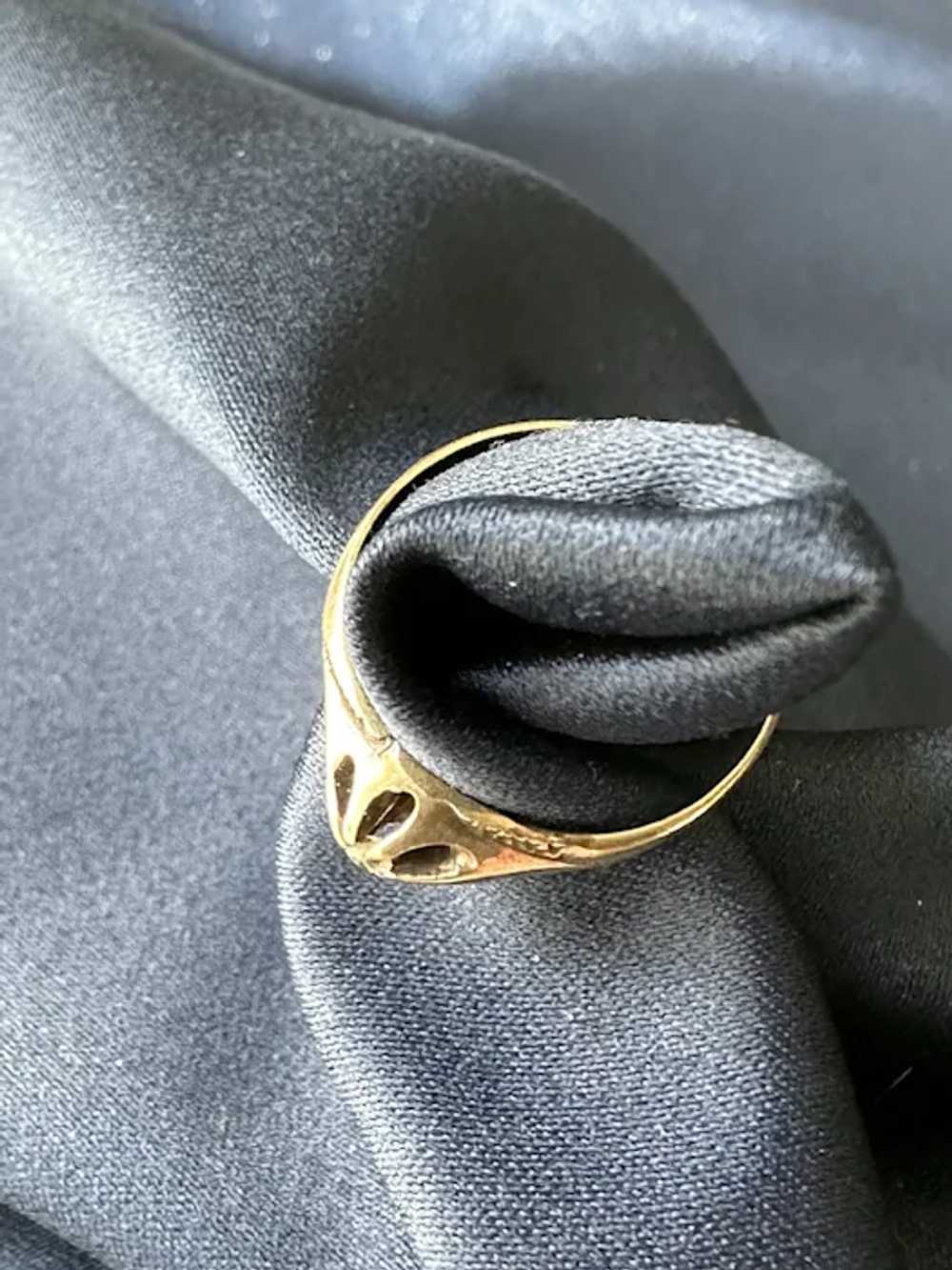 Vintage Promise Ring in 10K Yellow Gold - image 2