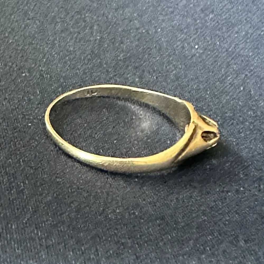 Vintage Promise Ring in 10K Yellow Gold - image 3