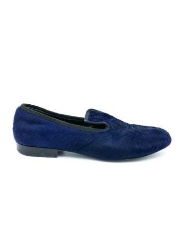 Celine Blue Pony Hair Loafer, 36