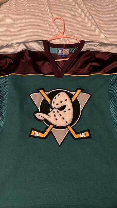 90's Anaheim Mighty Ducks Starter NHL Eggplant Jersey Size Large