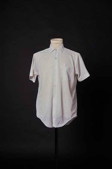 Macys 1960s Mens Button Up White Collar Shirt