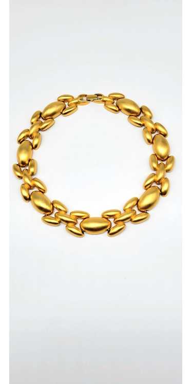 美品✨GIVENCHY Gold Chain Necklace Vintage Vintage Givenchy Gold Chain Necklace with White Enamel - felt