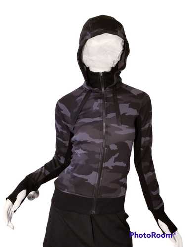 Athleta camouflage hooded full zipper