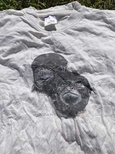 Art × Streetwear × Vintage Monkey nature T-shirt … - image 1