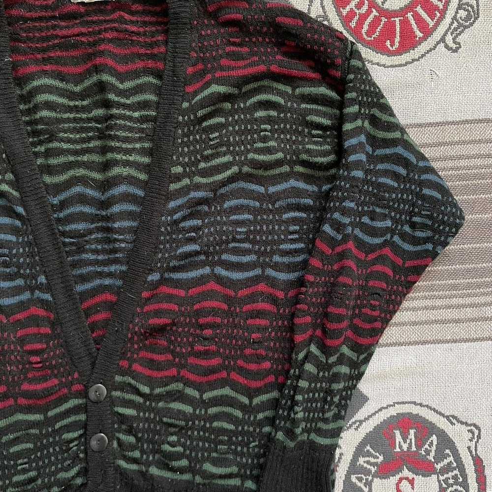 Cardigan × Vintage Vintage 3d Knit Cardigan - image 3