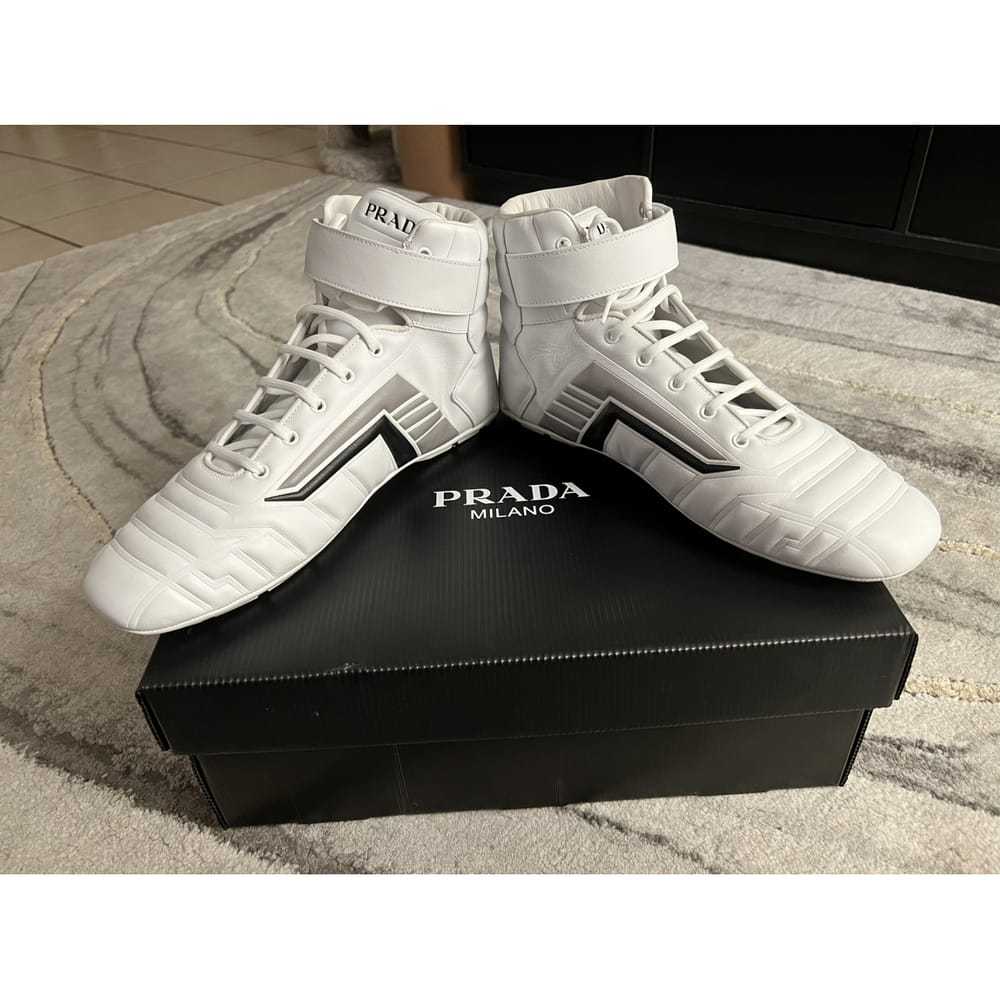 Prada Leather high trainers - image 5