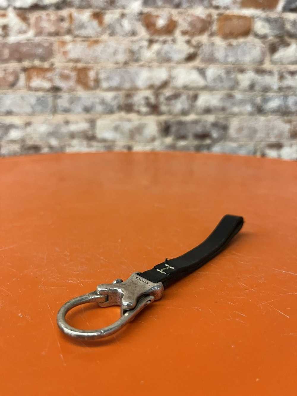 Hermes Hermés Sterling Silver Balck Leather Key R… - image 3