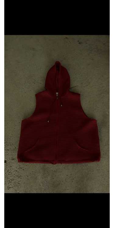 Vintage red waffle material vest