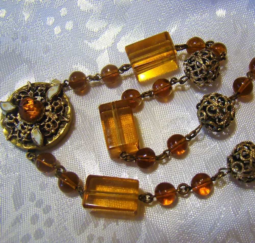 Absolutely Stunning Victorian Revival Amber Glass… - image 4