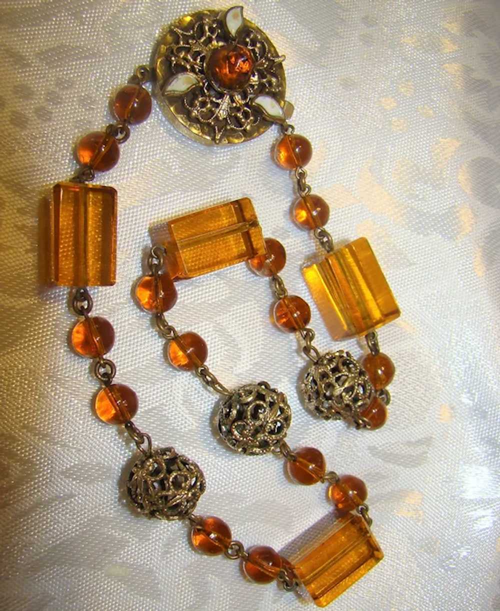 Absolutely Stunning Victorian Revival Amber Glass… - image 5