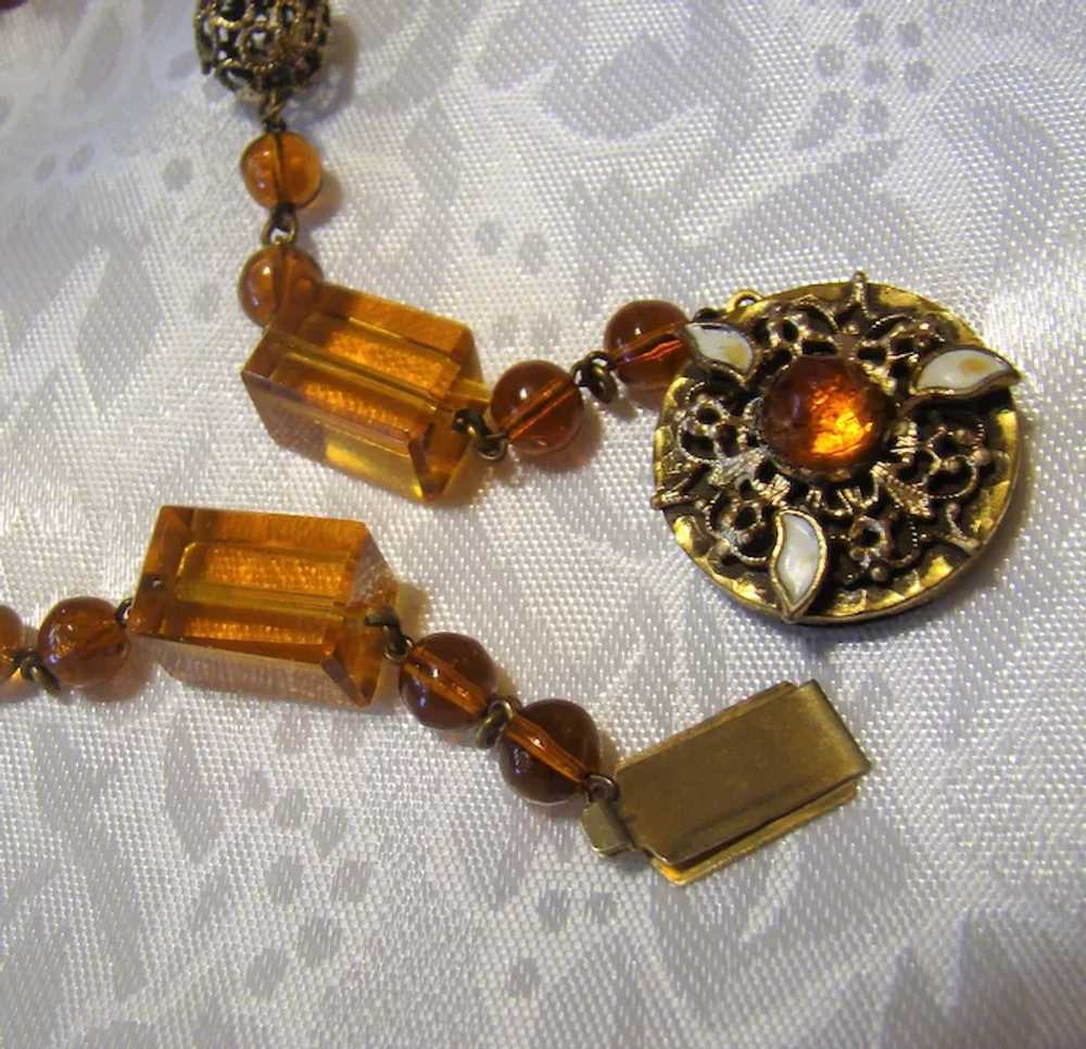 Absolutely Stunning Victorian Revival Amber Glass… - image 6