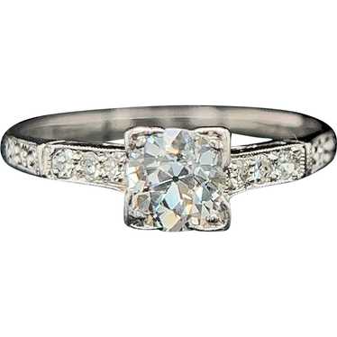 Art Deco .55ct. Diamond Antique Engagement Ring Pl