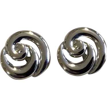 Napier high quality Sterling Silver Dangle Screw Back Earrings +