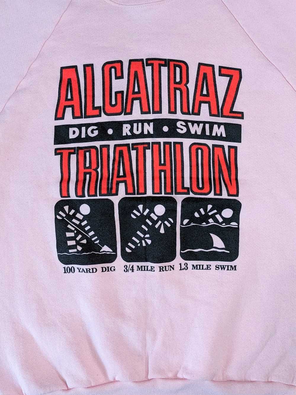 Vintage Vintage 80s Alcatraz Triathlon raglan swe… - image 2