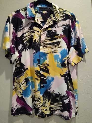 Vintage No Boundaries Shirt Mens 2XL Black Floral Short Sleeve