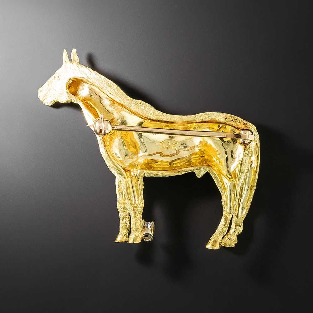 Horse Brooch with Diamond by Guyot - image 2