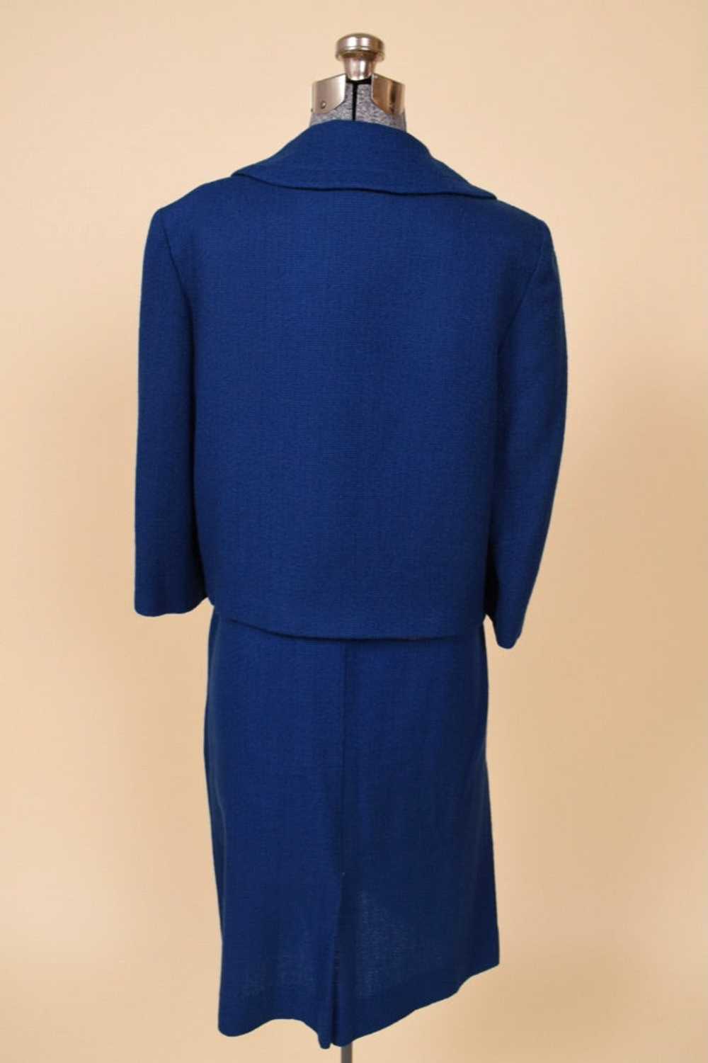 Blue 50s Suit Jacket and Skirt Set By Lane Shops,… - image 3